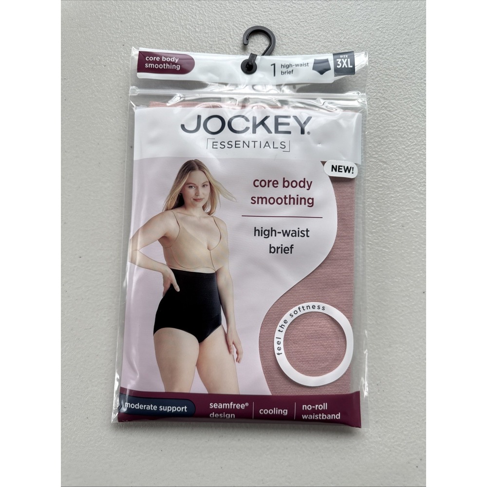 Jockey Essentials 3XL Core‎ Body Smoothing HIGH WAIST Briefs Rose Pink